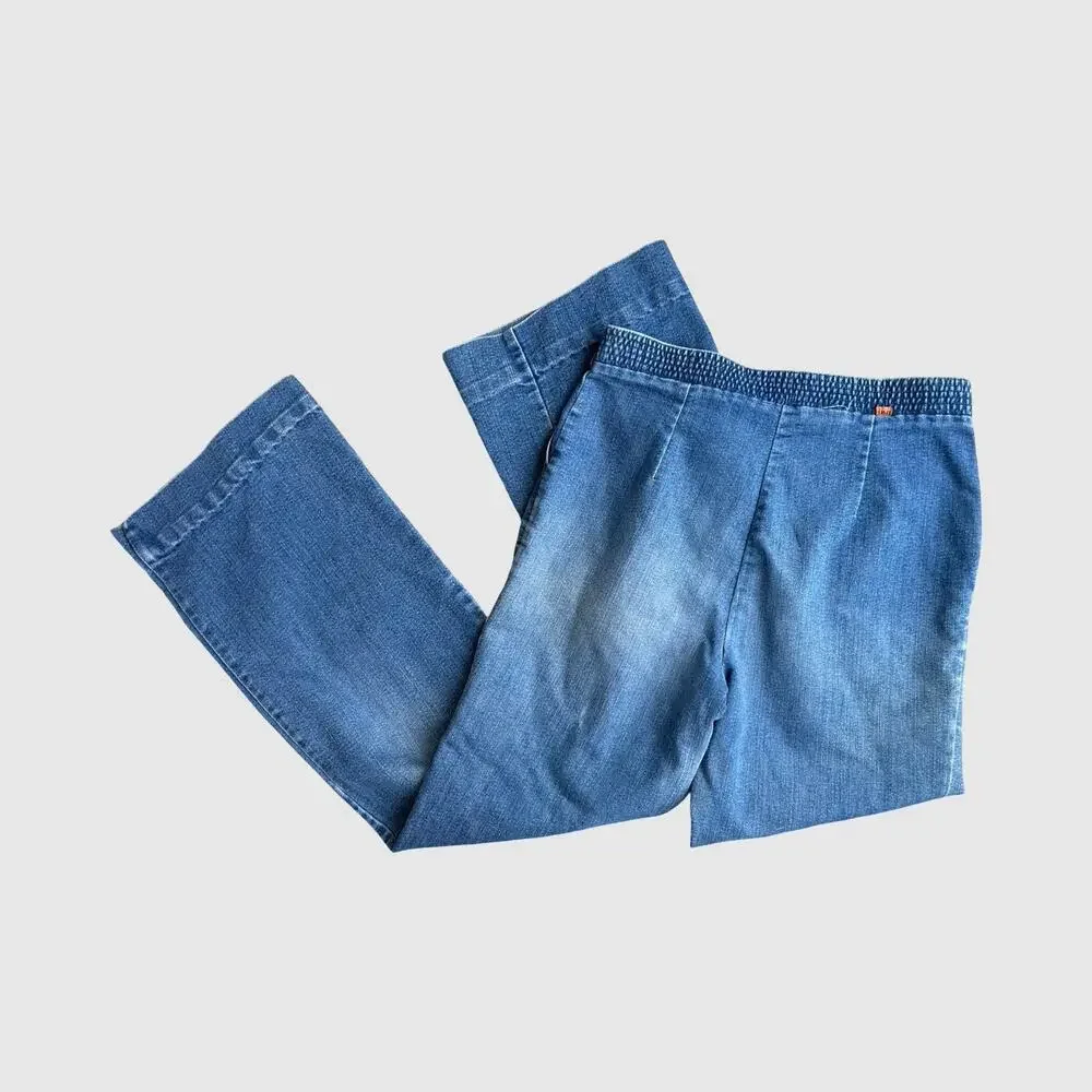 Vintage 70s Levi’s Orange Tab Sailor High Rise Wide Leg Patch Pocket Denim Pants